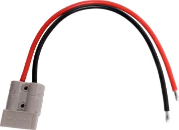 0.3m Anderson Style to Bare Ends Cable A handy 50A rated bare end cable fitted with an SB50 Anderson style plug for connection to high current DC circuits.