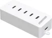 Ideal for the workbench, the office or even at home. This compact and portable 5 port USB C extension charger hub provides multiple ports for charging devices up to a total output of 100W.