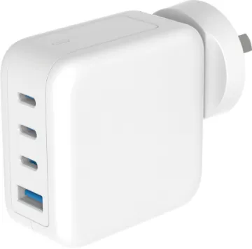 4 Port USB-C QC3.0 140W PD GaN Wall Charger 140W four output USB wall charger with 3 x USB power delivery charging up to 140W max (PD 3.1/PPS). Equipped with GaN charging chip.