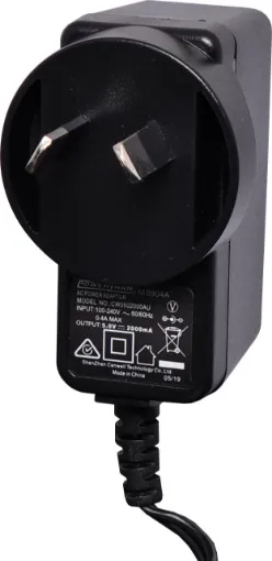 5V DC Switchmode Plugpack Supplied with a fixed positive to tip 2.1mm DC jack. Compact design with high current regulated output. Energy authority approved. MEPS approved.