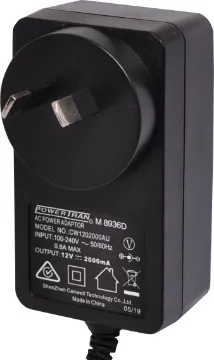 12V DC 2A Appliance Power Supply Adapter 12V DC Switchmode Plugpack Supplied with fixed 2.1mm DC tip (tip positive). Compact design with high current regulated output. Energy authority approved. MEPS approved. 
12VDC @ 2A.