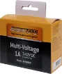 A slim line multi-voltage plug pack with the adjustment switch on the side of the unit that faces the wall when installed. This prevents accidental change of output voltage which may cause damage to a connected appliance.  2A max output.
