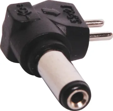 2.1mm x 5.5mm Right Angle DC Plug Right angle reversible polarity connector to suit the Powertran range of plugpacks.
Moulded in black plastic, with polarity indicators.