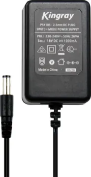 PSK18S 18VDC 1A Appliance Power Supply Adapter 18V DC 1A plugpack with 2.5mm DC socket arrangement designed to plug in line with Kingray range of MATV distribution amplifiers.