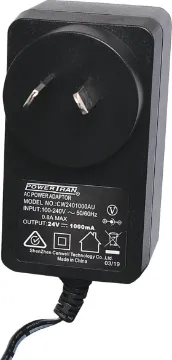 24V DC 1A Appliance Power Supply Adapter (2.5mm) 24V DC, 1 Amp switch mode plug pack. Supplied with a fixed positive to tip 2.5mm DC jack (2.5ID x 5.5OD x 10L).