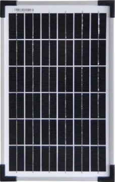 10W 12V Monocrystalline Solar Panel This quality 10W 12V monocrystalline solar panel module is designed for direct connection to a solar charge controller for use in remote power systems. The compact size makes it perfect for battery maintenance in low power equipment.