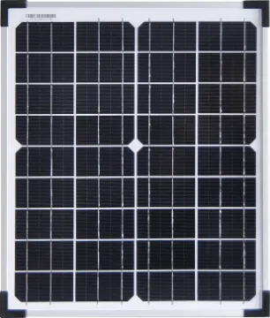 20W 12V Monocrystalline Solar Panel This quality 20W 12V monocrystalline solar panel module is designed for direct connection to a solar charge controller for use in remote power systems. The compact size makes it perfect for battery maintenance in low power equipment.