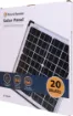 This quality 20W 12V monocrystalline solar panel module is designed for direct connection to a solar charge controller for use in remote power systems. The compact size makes it perfect for battery maintenance in low power equipment. 
