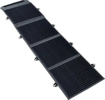 100W Heavy Duty Solar Panel Blanket Provide portable charging power for your campsite set up. Double stitched panels, durable webbing straps and metal hanging loops and zippered cable pocket. Folds up and secures with velcro for a fast getaway! 5m Anderson cable connection.