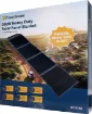 Provide portable charging power for your campsite set up. Double stitched panels, durable webbing straps and metal hanging loops and zippered cable pocket. Folds up and secures with velcro for a fast getaway! 5m Anderson cable connection. 