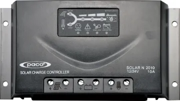 20A 12V/24V DC PWM Solar Charge Controller A basic solar charge controller for permanent installations of lead acid or gel battery solar panel systems.  It features a 3 stage charging sequence (boost, float and equalise). LEDs are provided to indicate working status - normal, fault, overload and low battery.  Suitable for 12V or 24V systems, the charger automatically detects the connected b