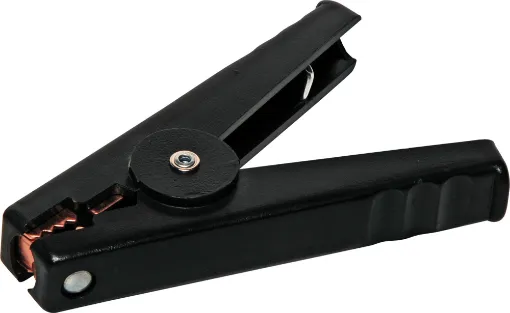 200A black heavy duty crocodile clip. Matching red cilp (P 0016) also available.