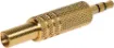 3.5mm stereo jack plug. Gold.