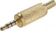 3.5mm Stereo TRRS Gold Metal Jack Plug Plug, 3.5mm jack. Audio/Video. Gold