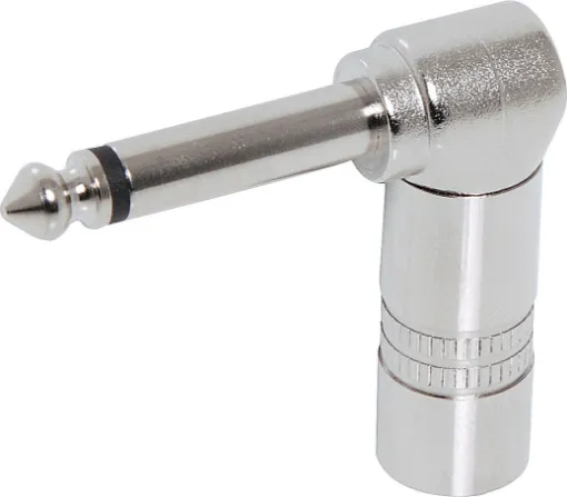 6.35mm Plug 90 Degree Mono. Metal Housing