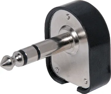 6.35mm 90 Degree Stereo Jack Plug 6.35mm Plug 90  Stereo. Plastic Housing