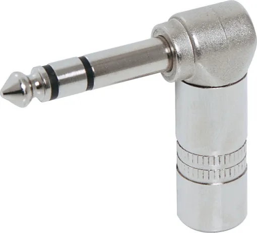 6.35mm Plug 90 Degree Stereo. Metal Housing