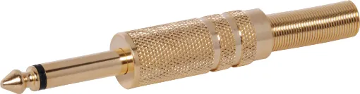 6.35mm Mono Jack. Gold.