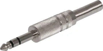 6.35mm Stereo Metal Jack Plug 6.35mm Metal Stereo