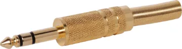 6.35mm Stereo Gold Metal Jack Plug Plug jack, 6.35mm Stereo. Gold