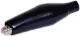 65mm Black Crocodile Clip Large 65mm long. Cable entry 3 mm