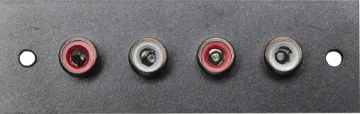 4 Way Insulated RCA Socket Panel Mount 4 way panel mount socket. Insulated from chassis with individual solder tag connections.