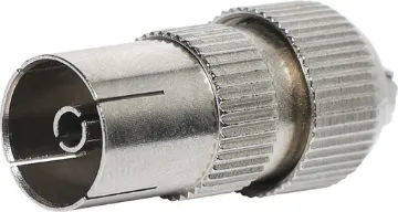 Screw On Metal RG59 Female Socket PAL 75 Ohm Metal line socket to suit RG6 and RG59.