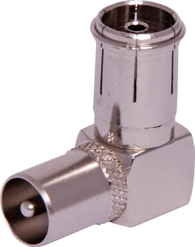 75&#937 Male to Female Pal Right angle adaptor