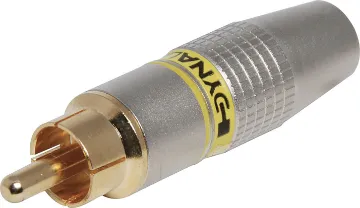 Yellow 6mm Pro Metal Gold RCA Line Plug Super high-quality metal RCA plugs with gold plated contacts for ultra low connection loss.
