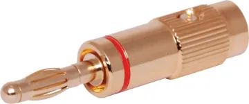 Red Gold Plated Banana Plug With screw connection for wire termination.  3A @ 125V AC.