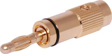 Black Gold Plated Banana Plug With screw connection for wire termination.  3A @ 125V AC.