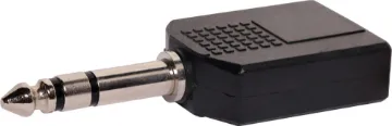 6.35mm Plug to 2 x 6.35mm Socket Adapter Stereo Plug to 2 x Stereo Socket.