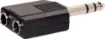 Stereo Plug to 2 x Stereo Socket.