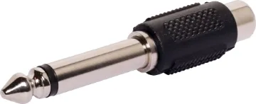 6.35mm Mono Plug to RCA Female Adapter 6.35mm Mono Plug to RCA Female Adapter.