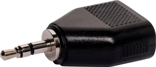 Male 3.5mm stereo jack to two female 3.5mm jacks.