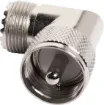 Right Angle PL259 Male To SO239 Female Adapter