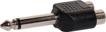 2 RCA Female to 6.35mm Plug Adapter 2 RCA Female to 6.35mm Mono Plug Adapter.