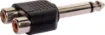 2 RCA Female to 6.35mm Mono Plug Adapter.