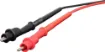 The 2 in 1 design is fitted with spike probes which can then be adapted by screwing on the supplied croc clips to the end. Shrouded banana plugs and soft rubber construction for long service life. 