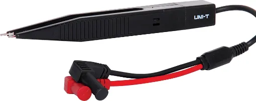 Identify those impossible to read SMD components! A handheld tweezer "plug in" adaptor to suit just about any DMM. Permits on board or
standalone testing of surface mount devices including resistors, capacitors, diodes, inductors etc (dependant on DMM functionality). 450mm
length. Ideal for R&D, service centres, prototyping etc. 