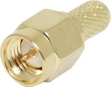 Crimp On RG58U Gold Plated Male Plug SMA Crimp Type, Male. RG58