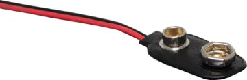 9V Battery Snap Clip Battery snap clip to suit 9V batteries. These can also be used to connect to some of our battery holders which include an integral battery snap.