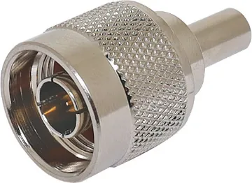 Crimp On RG58U Male Line N Type Crimp Plug to suit RG58 coax.
As used in RF 2-way radio communications equipment.