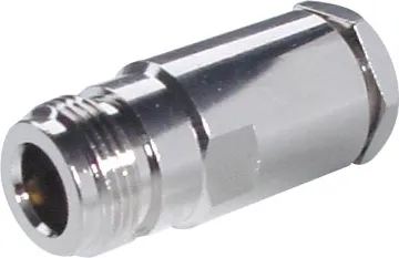 Screw On RG58U Female Line N Type Screw Plug to suit RG58 coax.
As used in RF 2-way radio communications equipment.