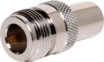 Crimp On RG213 Female Line N Type Crimp on female line plug to suit RG213 coax. As used in RF 2-way radio communications equipment.