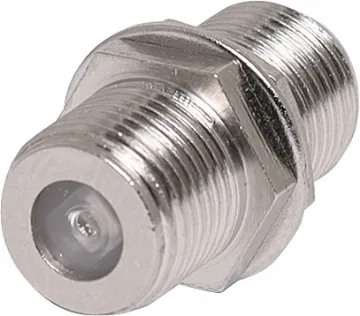 Chassis Mount Back To Back Socket F Type Female to Female F type connector joiner. Threaded type with two nuts for securing to chassis.