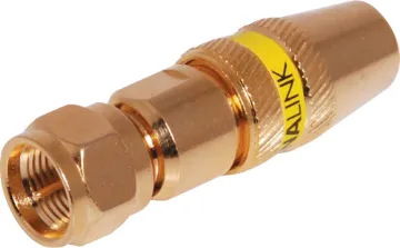 Screw On RG6 Gold Plated Line Plug F Type F Connector Male Screw On Gold Plated for hifi use