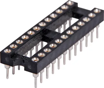 24 Pin (0.3") DIL Machined Pin IC Socket A: 30.46
B: 27.94
C: 17.72
D: 7.62