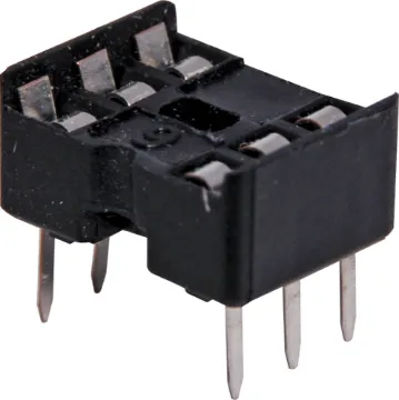 6 Pin (0.3") DIL Tinned IC Socket Contact Resistance: 30M Ohms Max @ DC 100mA 
Insulation Resistance: 1000M Ohms Min @ DC 250V 
Current Rating: 1 Amp 
Dielectric Voltage: AC 500V for 1 Minute 
Operating Temp: -55 deg C to 105 deg C 
Gold Plated Beryllium Copper Contacts