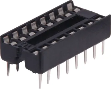 16 Pin (0.3") DIL Tinned IC Socket Contact Resistance: 30M Ohms Max @ DC 100mA
Insulation Resistance: 1000M Ohms Min @ DC 250V
Current Rating: 1 Amp
Dielectric Voltage: AC 500V for 1 Minute
Operating Temp: -55° to 105° C
Gold Plated Beryllium Copper Contacts